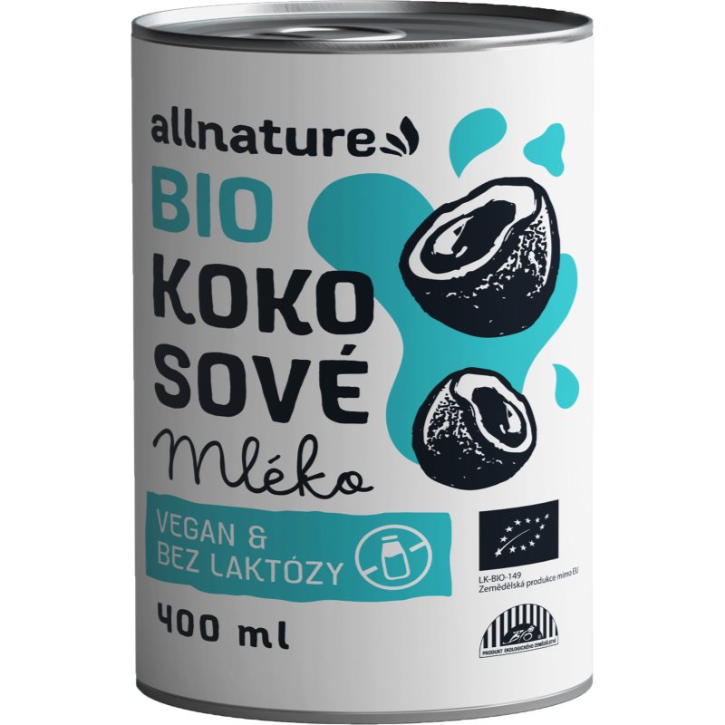 Allnature Kokosové mléko BIO kokosové mléko v BIO kvalitě 400 g
