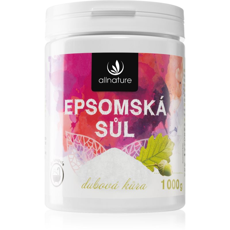 Allnature Epsom salt Oak Bark sol za kopel 1000 g