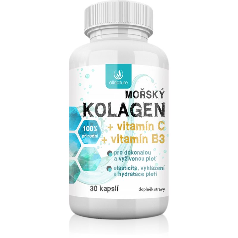 Allnature Mořský kolagen+vit.C+vit.B3 cps.30 koupíte na Notino.cz