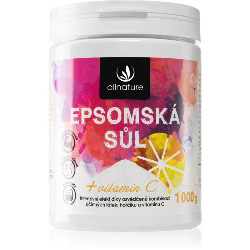 Allnature Epsomská sůl Vitamin C vonios druska 1000 g