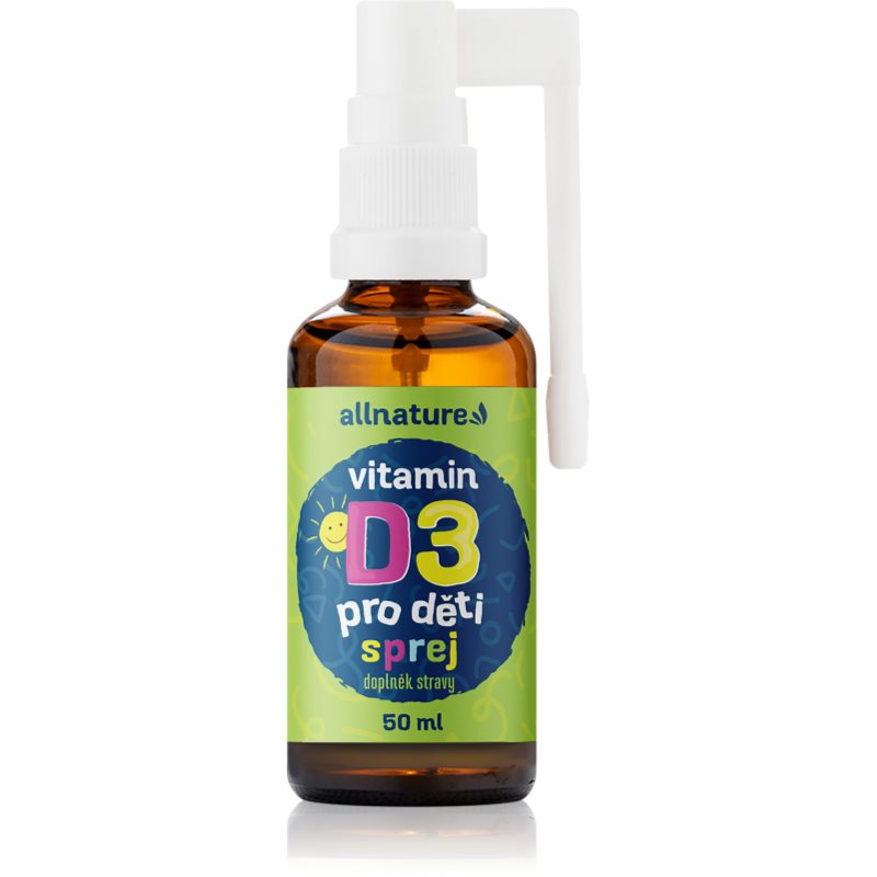 Allnature Vitamin D3 pre deti s MCT olejom sprej na podporu správneho vstrebávania vápnika a fosforu 50 ml kúpite na Notino.sk