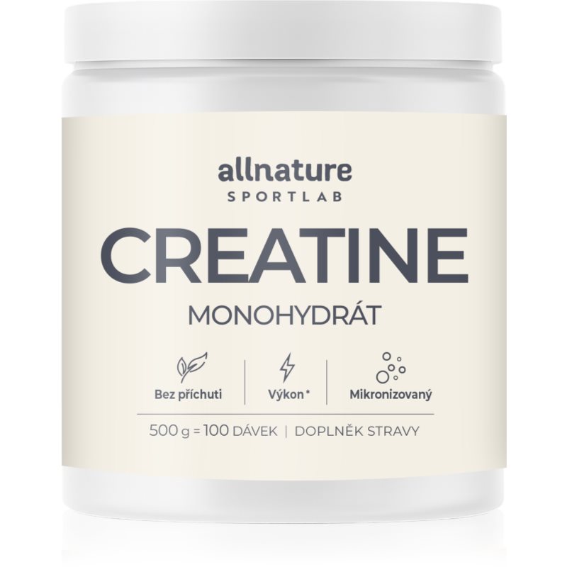 Allnature Sportlab Creatine monohydrát prášek pro podporu tvorby svalové hmoty příchuť Unflavored 500 g