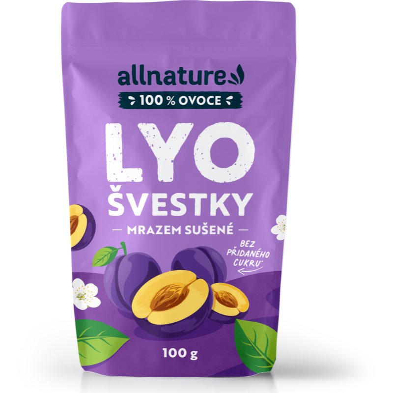 Allnature Švestky sušené mrazem mrazem sušené ovoce 30 g