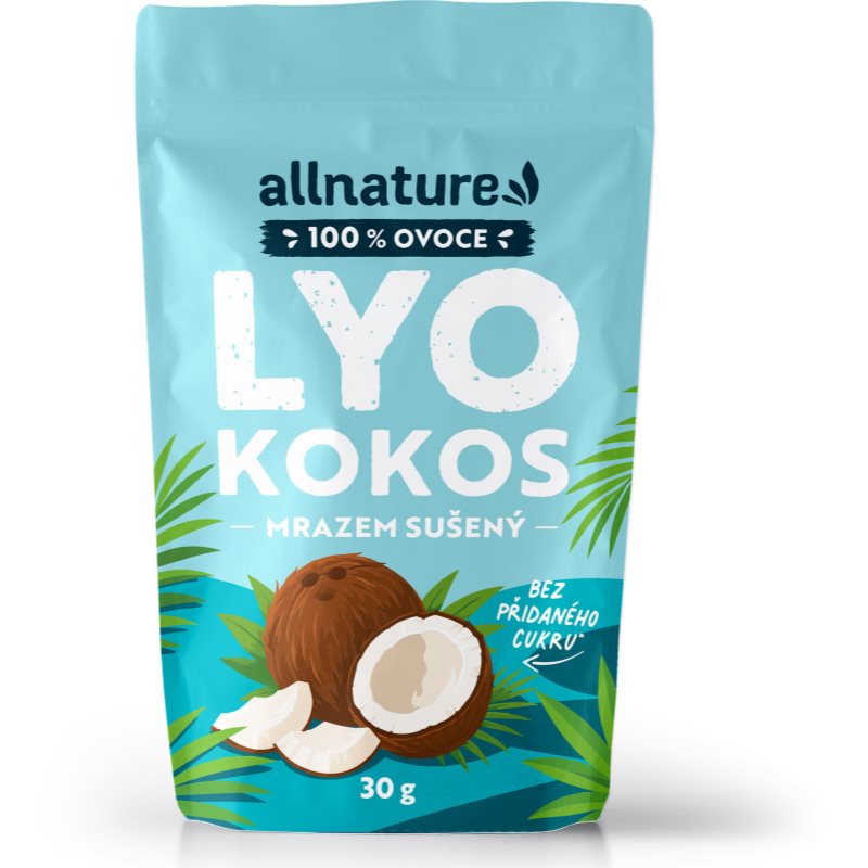 Allnature Kokos sušený mrazem kokosové plátky 250 g