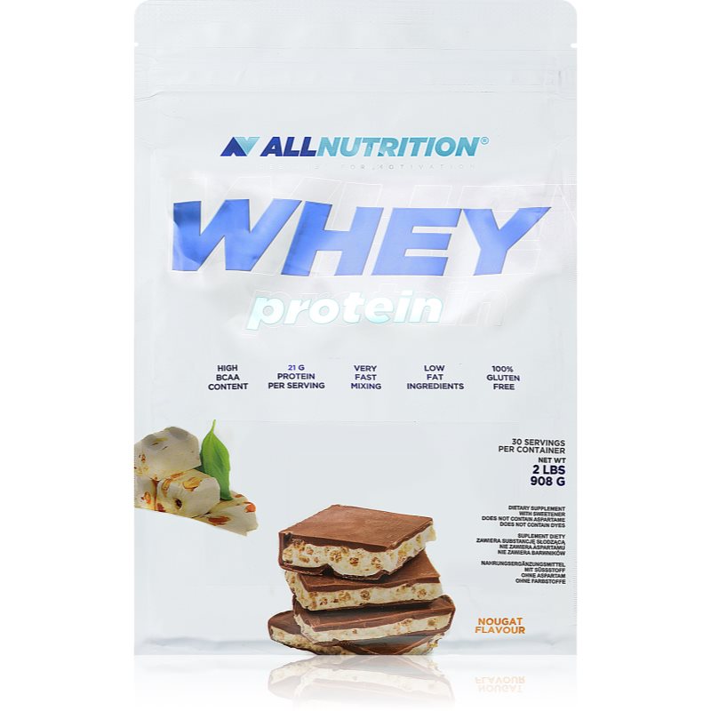 Allnutrition Whey Protein srvátkový proteín príchuť Nougat 908 g