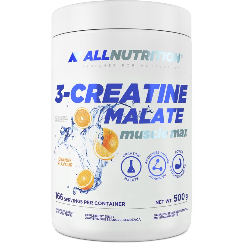 Allnutrition 3-Creatine Malate Muscle Max podpora rastu svalov príchuť Orange 500 g