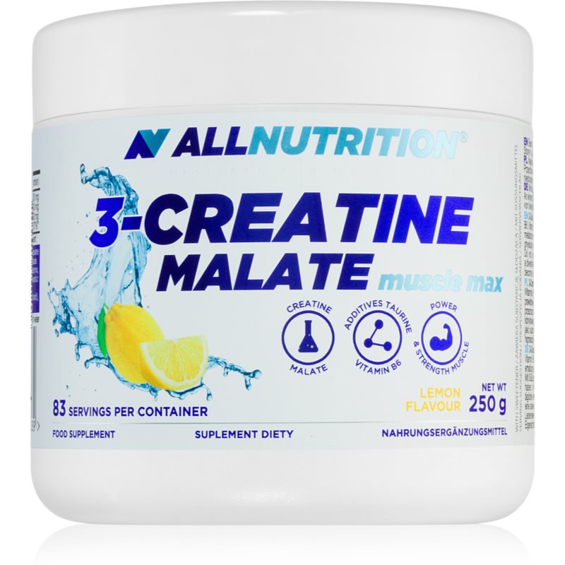 Allnutrition 3-Creatine Malate Muscle Max podpora rastu svalov príchuť Lemon 250 g
