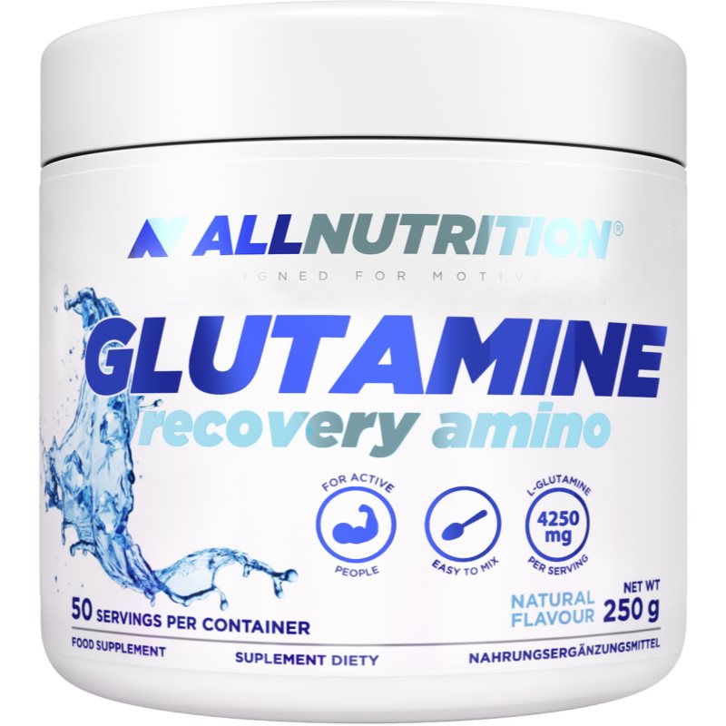 Allnutrition Glutamine Recovery Amino regenerácia a rast svalov príchuť Natural 250 g