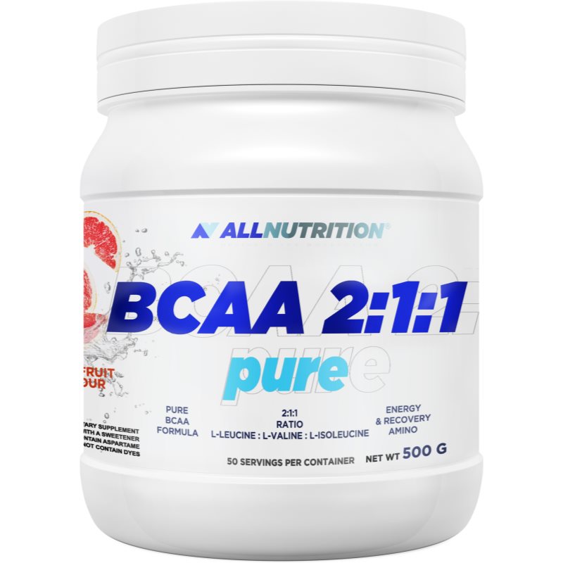 Allnutrition BCAA 2:1:1 Pure podpora tvorby svalovej hmoty príchuť Grapefruit 500 g