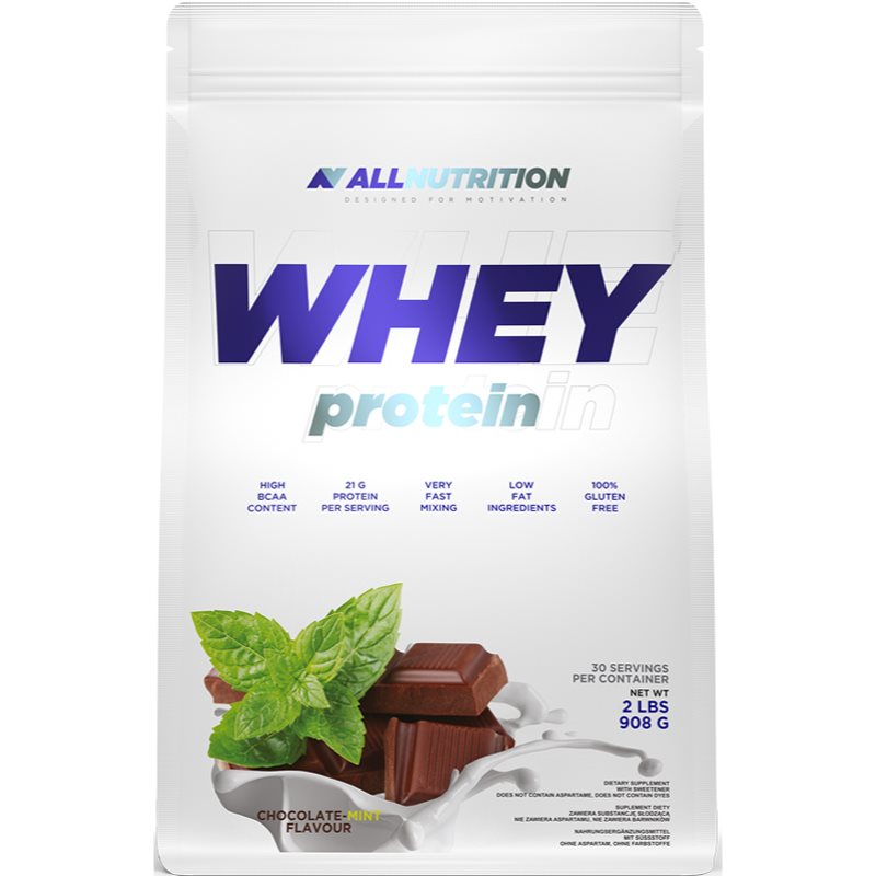 Allnutrition Whey Protein srvátkový proteín príchuť Chocolate mint 908 g