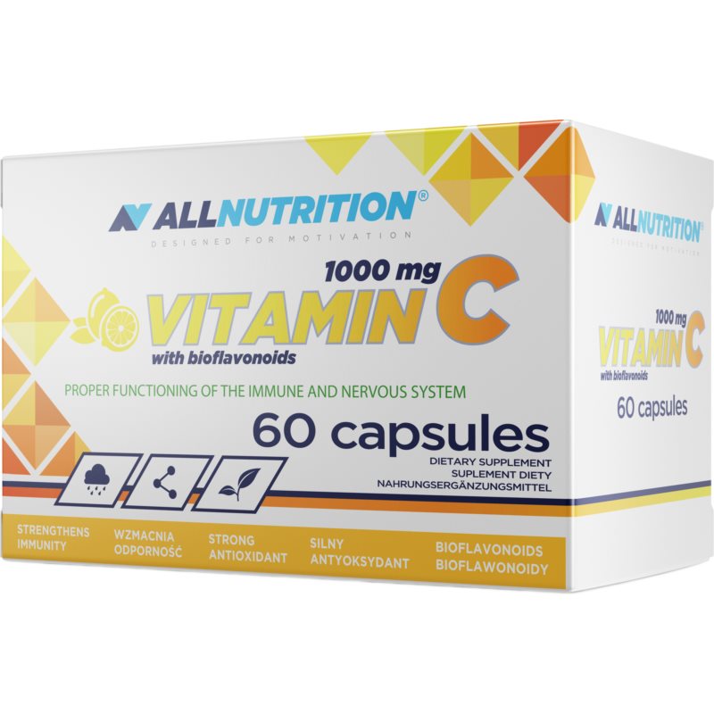 Allnutrition Vitamin C 1000 mg with Bioflavonoids kapsle pro podporu imunitního systému, krásnou pleť a nehty 60 cps