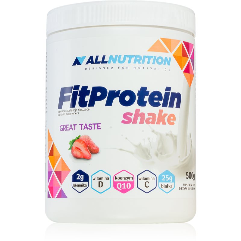 Allnutrition FitProtein Shake zmes na prípravu kokteilu s proteínom príchuť Strawberry 500 g