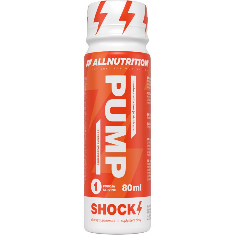 Allnutrition Shock Shot Pump podpora športového výkonu príchuť Apple 80 ml