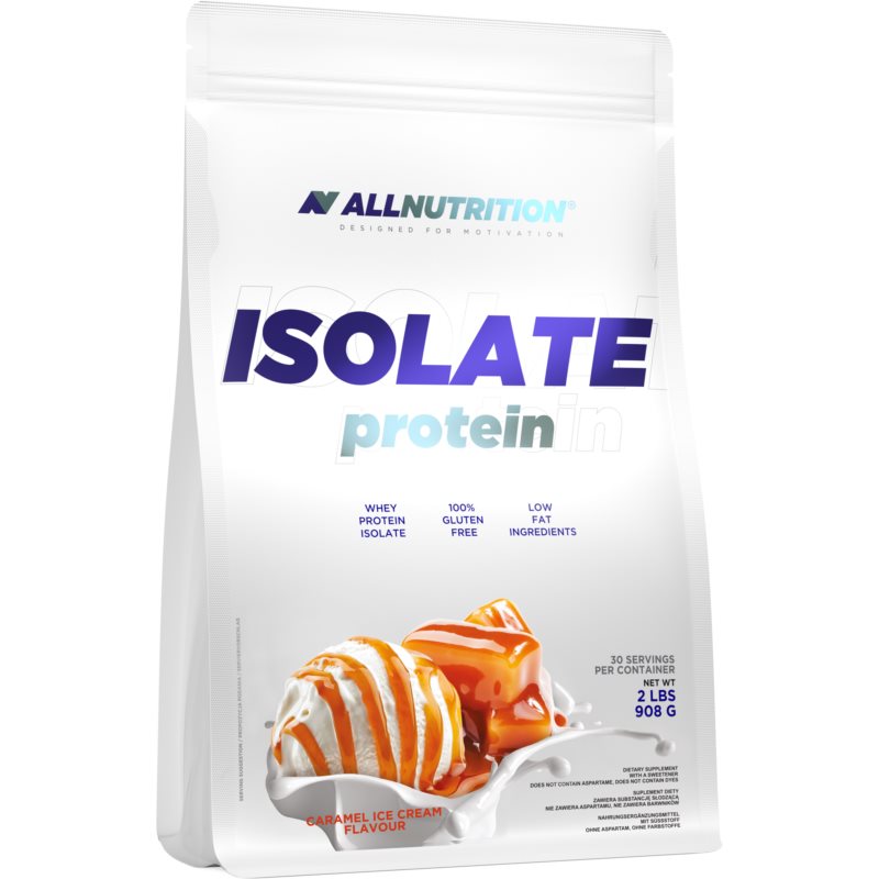Allnutrition Isolate Protein syrovátkový izolát příchuť Caramel Ice Cream 908 g