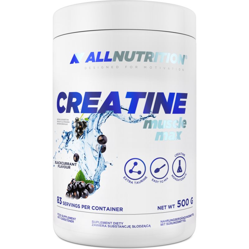 Allnutrition Creatine Muscle Max podpora športového výkonu príchuť Blackcurrant 500 g