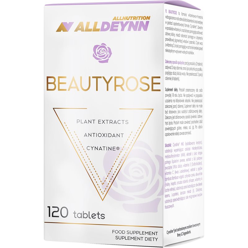 Allnutrition Alldeynn Beautyrose tablety pre krásne vlasy, pleť a nechty 120 tbl