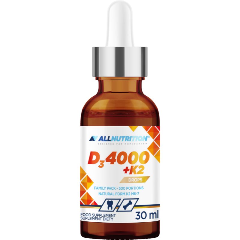 Allnutrition D3 4000 + K2 Drops kvapky na podporu imunitného systému a pre normálny stav zubov 30 ml