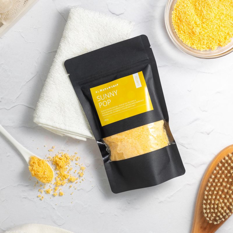 Almara Soap Bath Salt Sunny Pop šumivá koupelová sůl 180 g (obrázek 5)