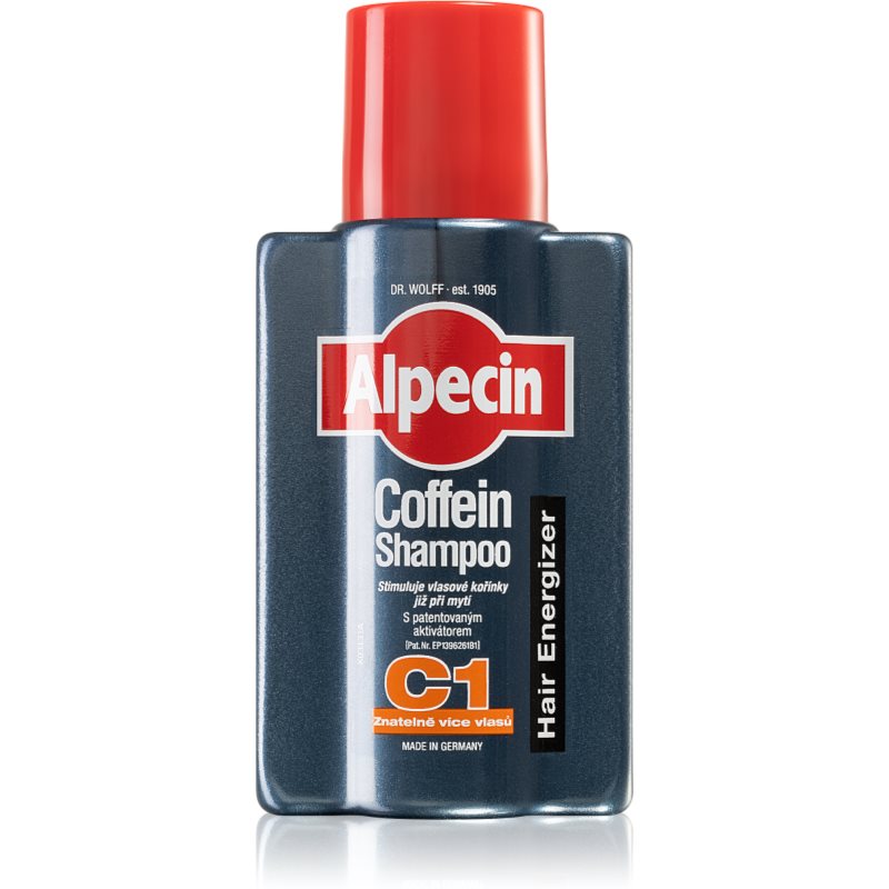 Alpecin Hair Energizer Coffein Shampoo C1 kofeino šampūnas vyrams plaukų augimą skatinanti priemonė 75 ml
