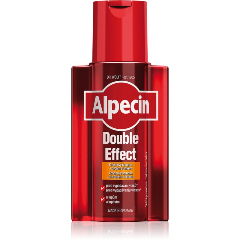Alpecin Double Effect kofeinový šampon pro muže proti lupům a vypadávání vlasů 200 ml