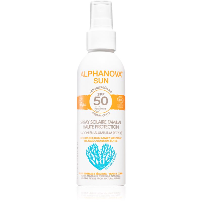 Alphanova Sun Bio спрей для засмаги SPF 50 150 гр
