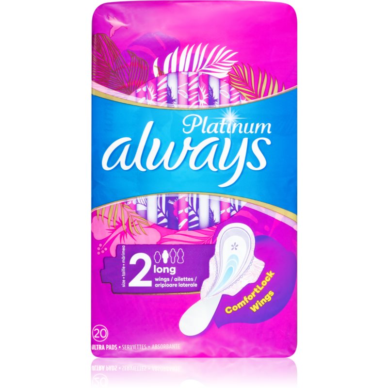 Always Platinum Long Plus Sanitary Towels 20 Pc