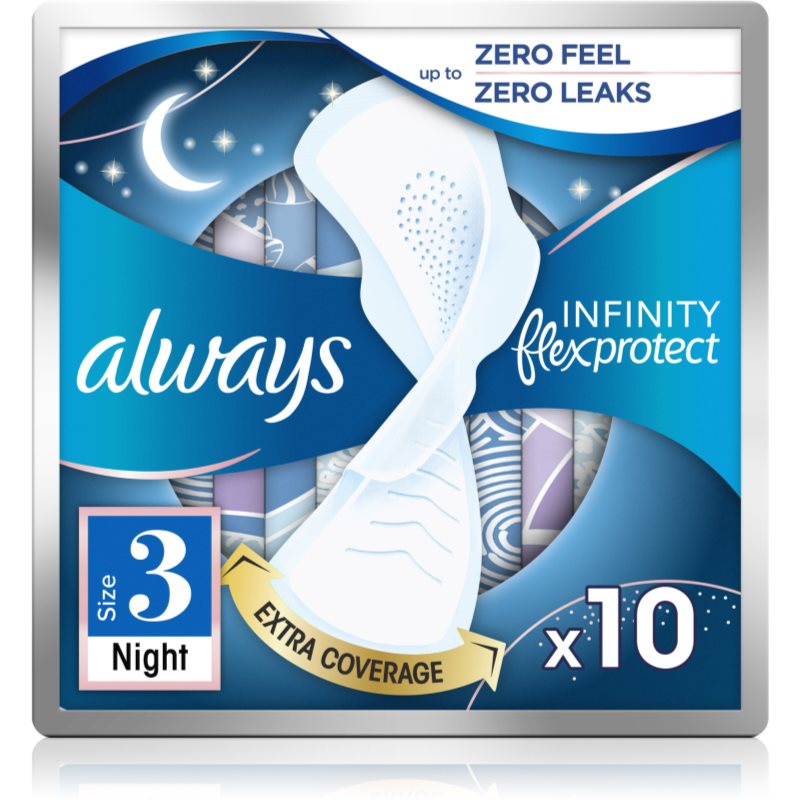 Always Infinity Night Size 3 sanitary towels night 10 pc
