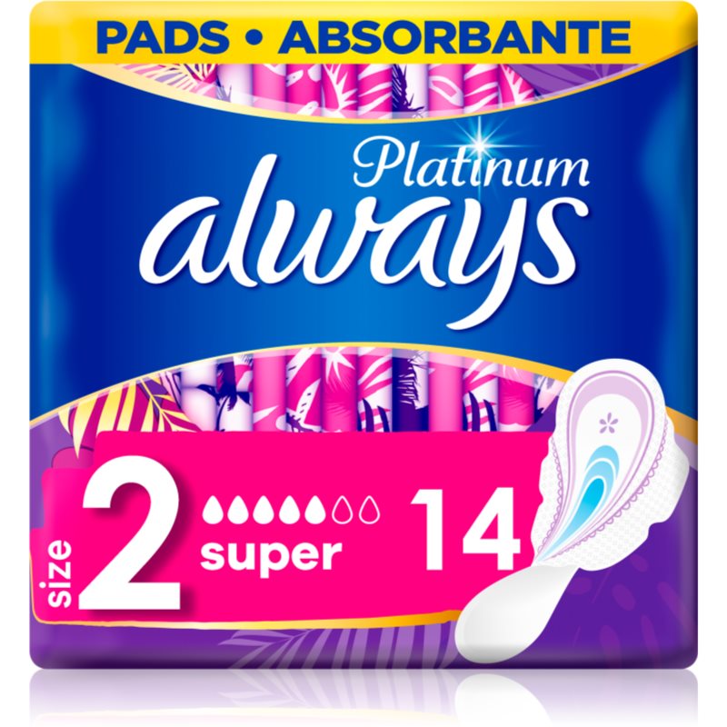 Always Platinum Super Size 2 прокладки гігієнічні 14 кс