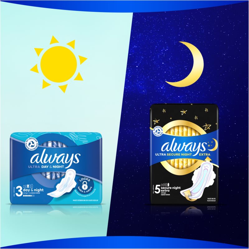 Always Ultra Day & Night Serviettes Hygiéniques 84 Pcs