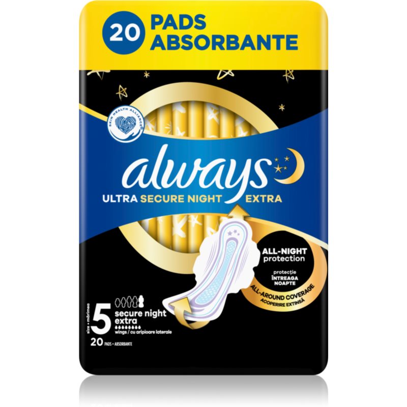 Always Ultra Secure Night Extra Sanitary Towels 20 Pc
