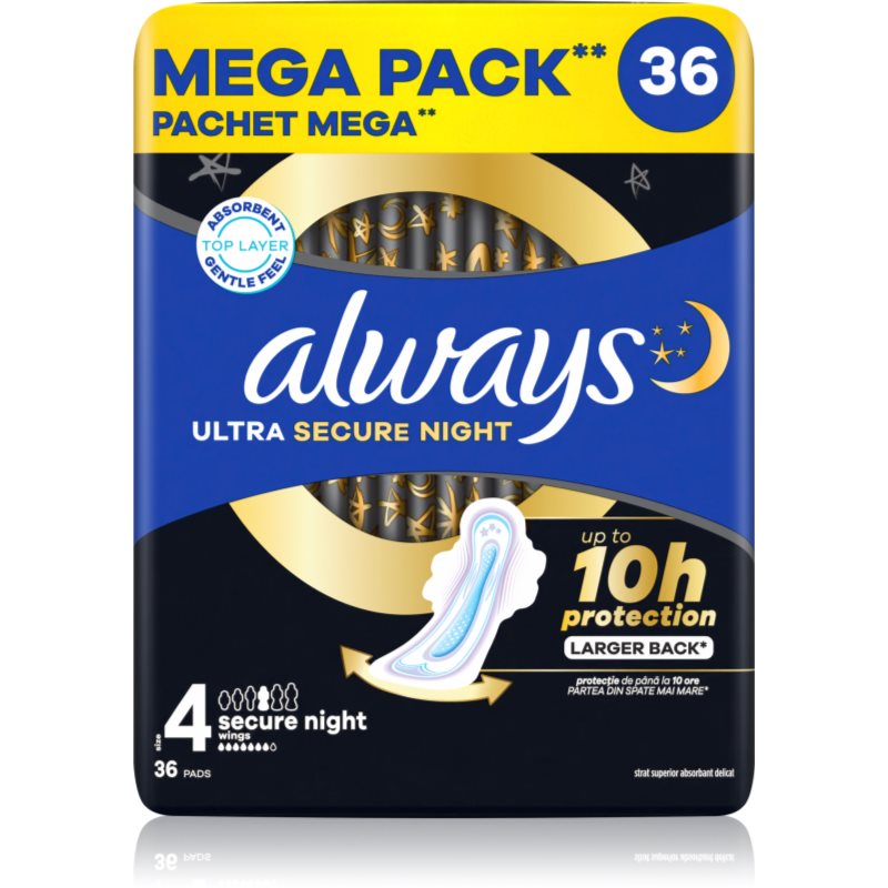Always Ultra Secure Night Size 4 Binden für die Nacht 36 St.