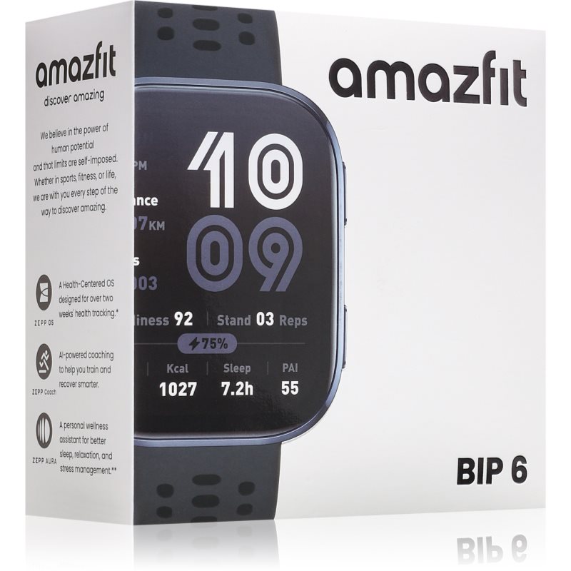 Amazfit Bip 6 smart horloge kleur Black 1 st