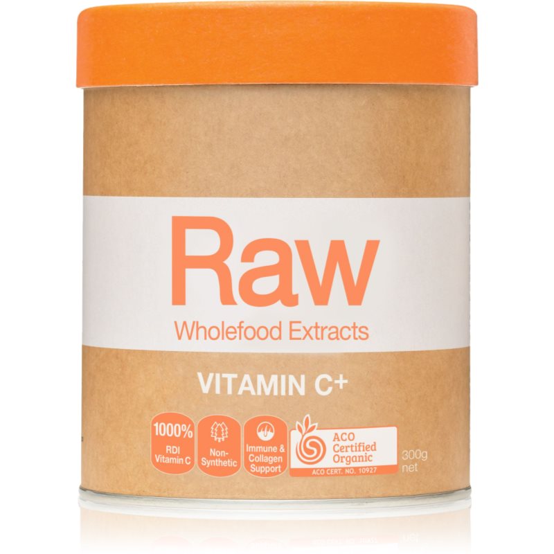 Amazonia Raw Nutrients Vitamin C prášok na podporu imunitného systému, pre krásnu pleť, nechty a normálny stav zubov 300 g