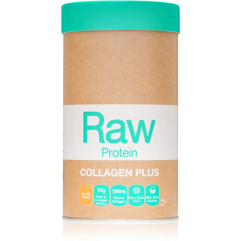 Amazonia Raw Protein Collagen Plus rostlinný protein s kolagenem příchuť Vanilla & Maple 450 g