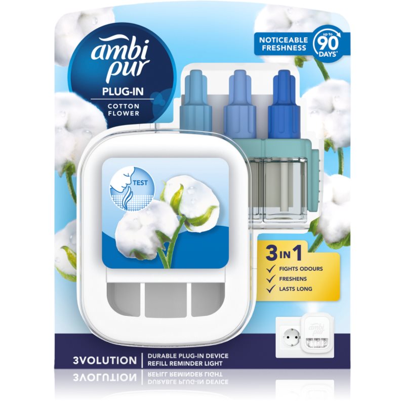 AmbiPur 3volution Cotton Flower elektrischer lufterfrischer mit Nachfüllung 20 ml