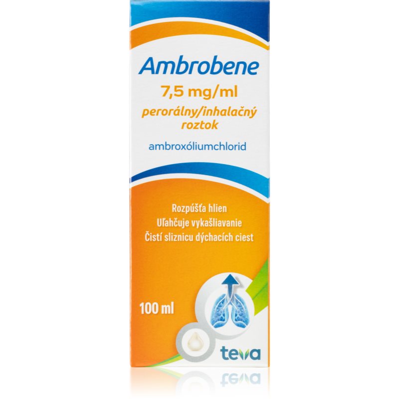 Ambrobene Ambrobene 7,5 mg/ml perorálny roztok na uľahčenie vykašliavania hlienu z dýchacích ciest a zmiernenie kašľa 100 ml kúpite na Notino.sk