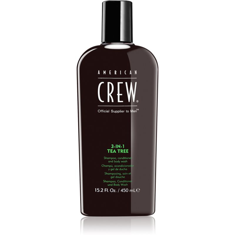 

American Crew Hair & Body 3-IN-1 Tea Tree шампунь, кондиціонер та гель для душу 3в1 для чоловіків