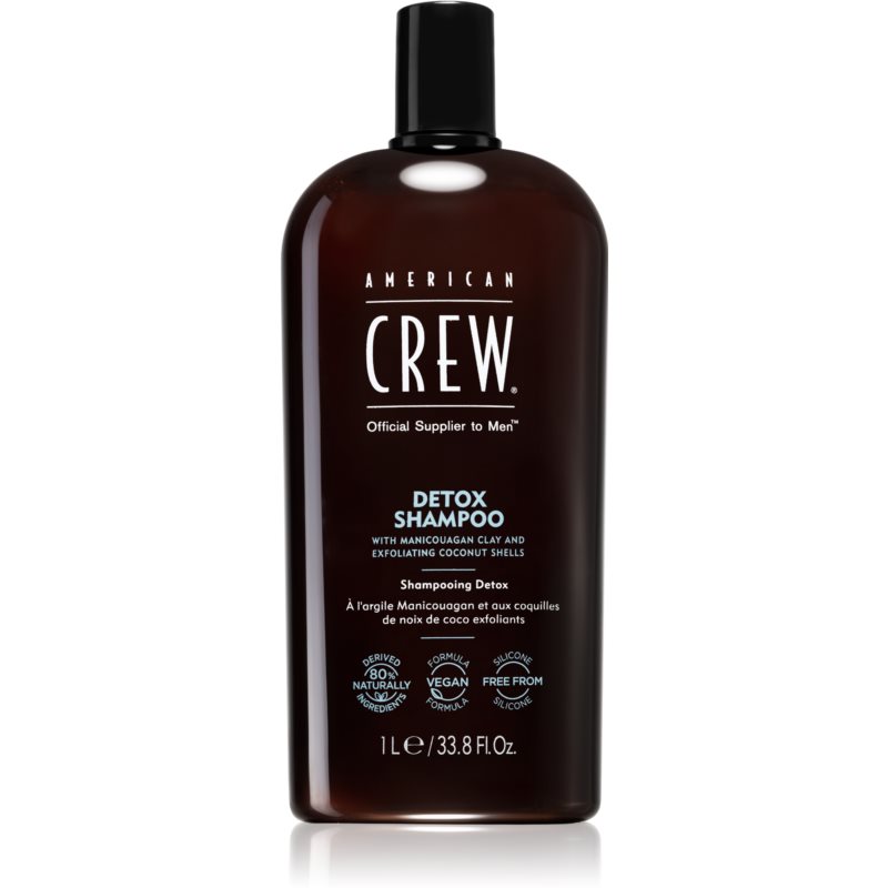 American Crew Detox detoksikacinis šampūnas sveikai galvos odai vyrams 1000 ml