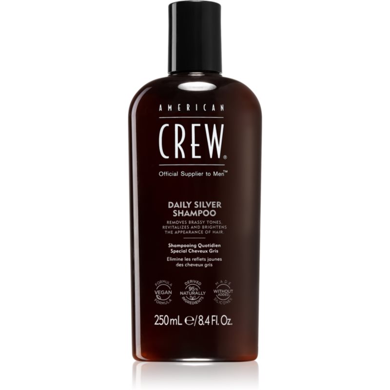 American Crew Daily Silver Shampoo šampūnas baltiems ir žiliems plaukams 250 ml