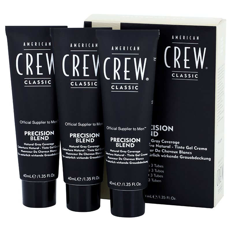 American Crew Classic Precision Blend Haarfarbe für graues Haar Farbton 7-8 Light 3x40 ml