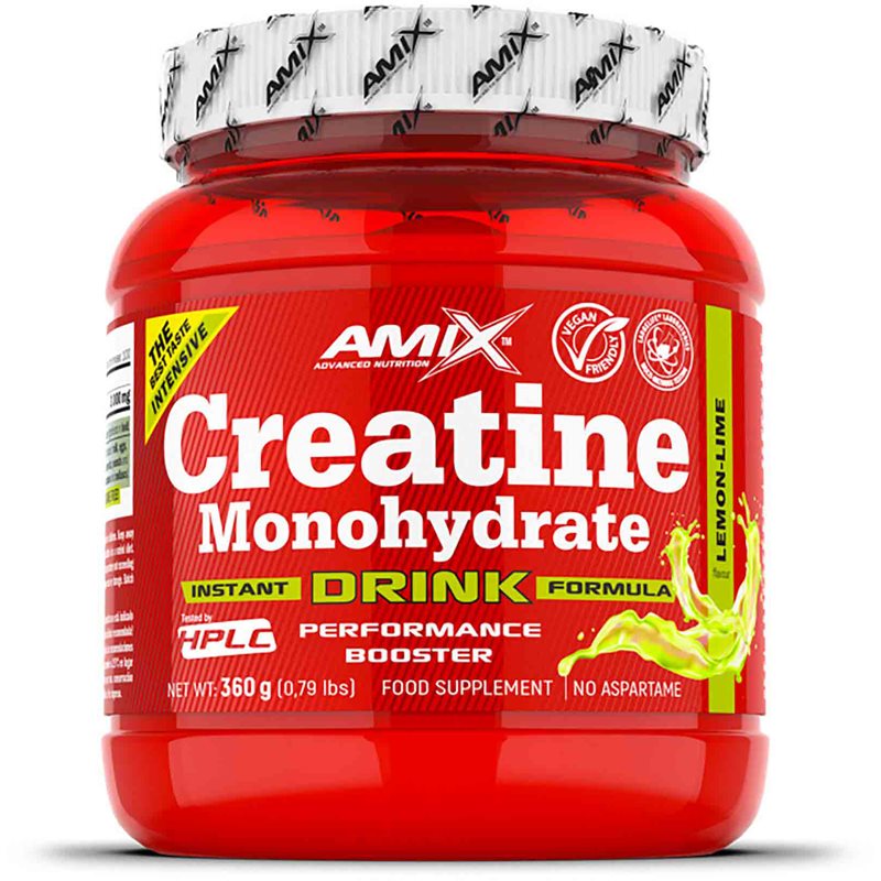 Amix Creatine Monohydrate Drink podpora sportovního výkonu příchuť Lemon-lime 360 g