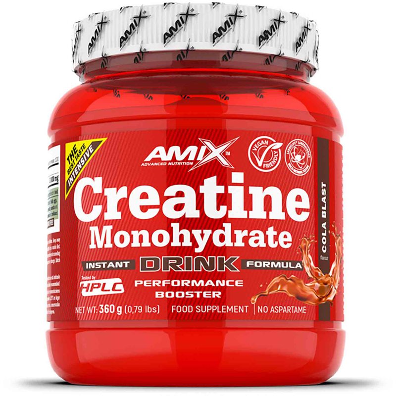 Amix Creatine Monohydrate Drink podpora sportovního výkonu příchuť Cola 360 g