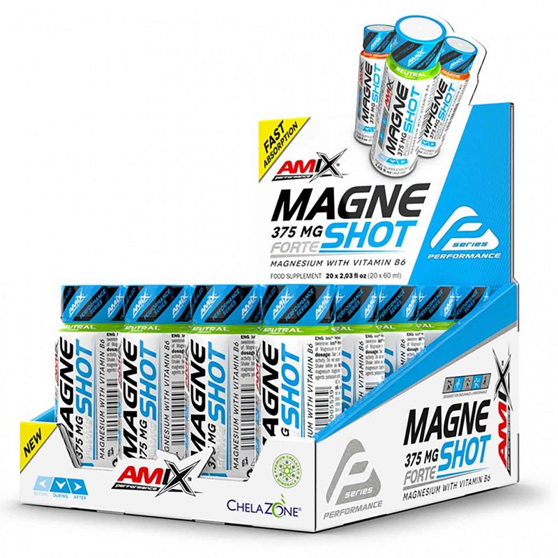 Amix Performance MagneSHOT Forte 375 mg podpora spánku a regenerace příchuť Neutral 20x60 ml