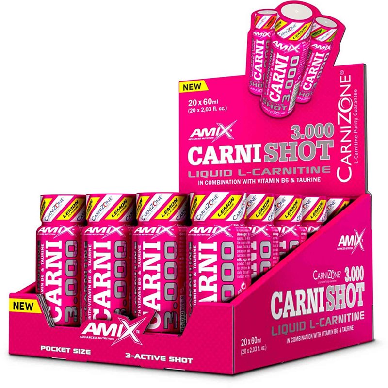 Amix CarniShot 3000 spalovač tuků příchuť Lemon 20x60 ml