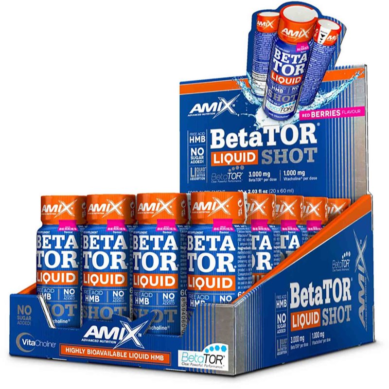 Amix BetaTor Liquid Shot podpora sportovního výkonu příchuť Red berries 20x60 ml