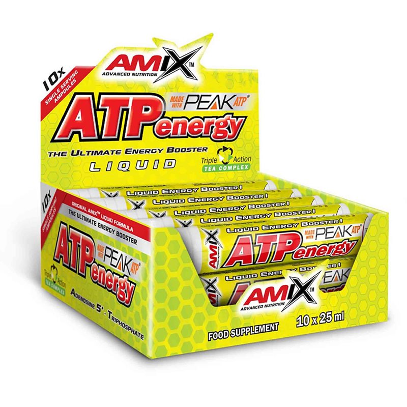 Amix ATP Energy Liquid podpora sportovního výkonu příchuť Lemon 10x25 ml