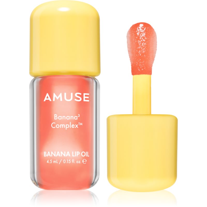 AMUSE Banana Lip Oil banánový olej na pery odtieň 04 Juicy Peach 4.5 ml