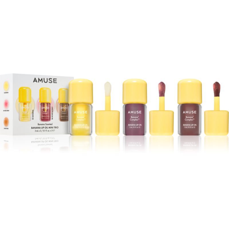 AMUSE Banana Lip Oil Mini Trio darčeková sada na pery
