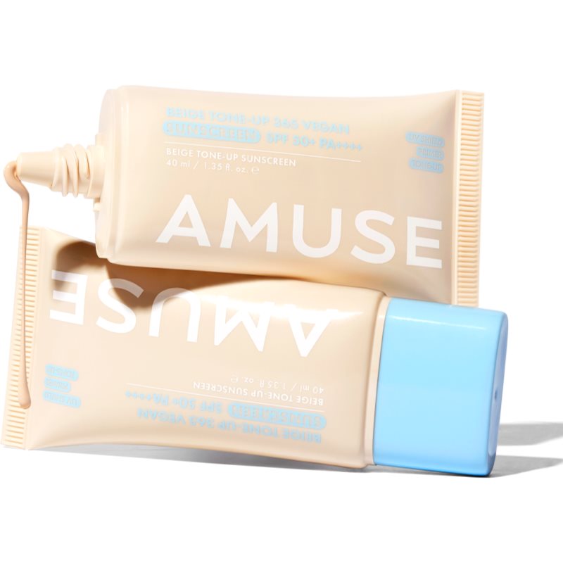 AMUSE Beige Tone-Up 365 Vegan Sunscreen tónovací opaľovací fluid pre zjednotenie farebného tónu pleti SPF 50+ 40 ml (obrázok 3)