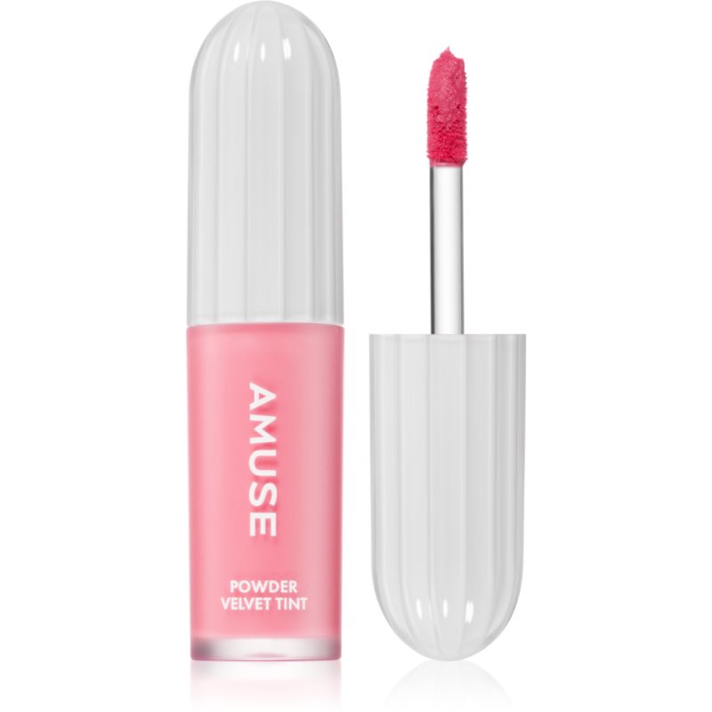 AMUSE Powder Velvet Tint dlhotrvajúci tekutý rúž s matným efektom odtieň 01 Rare Peach 3.3 g